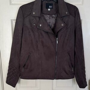 Kut from the Kloth Women's Dark Brown suede cloth Jacket SZ M.